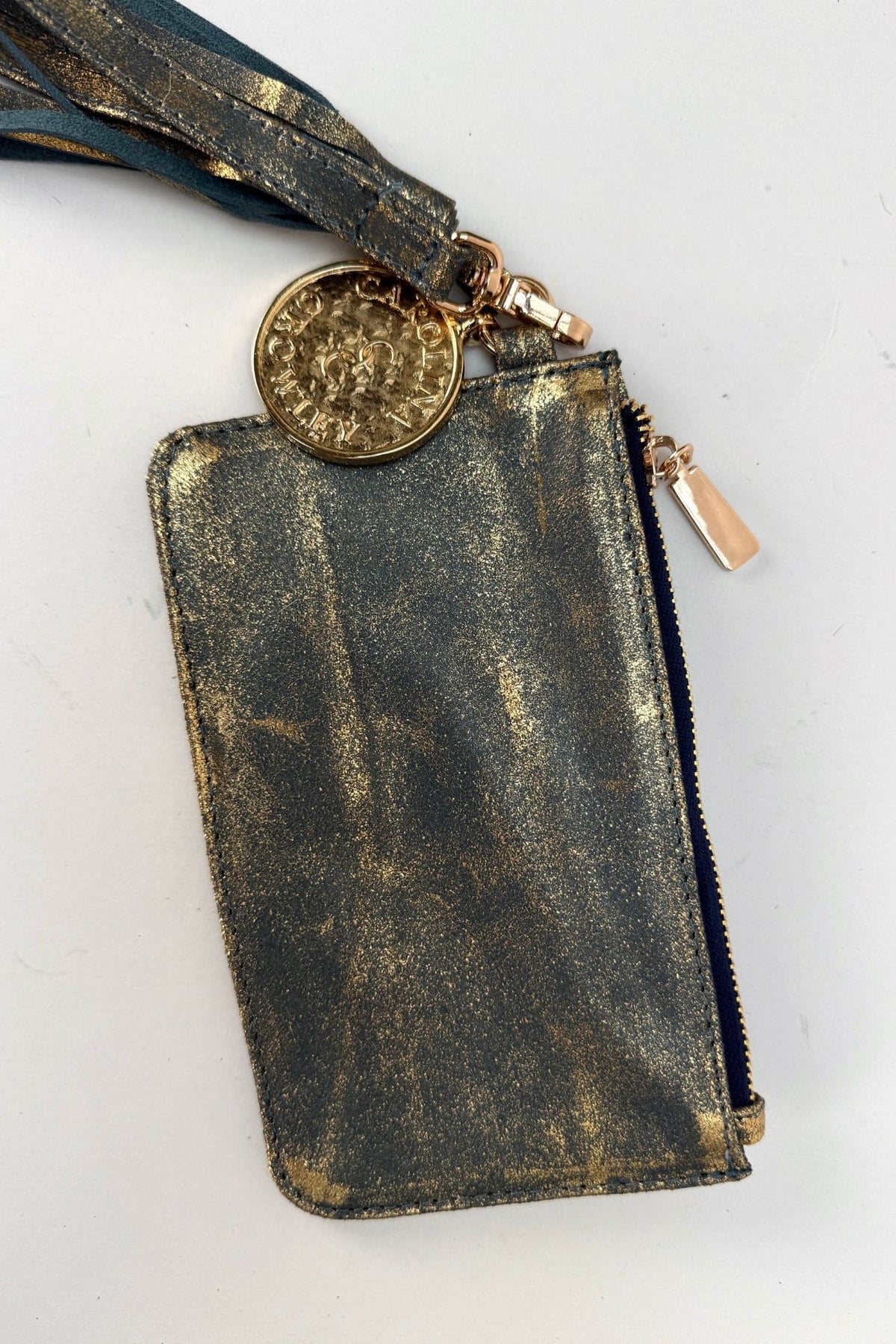 Mini Clutch - Azul / Oro