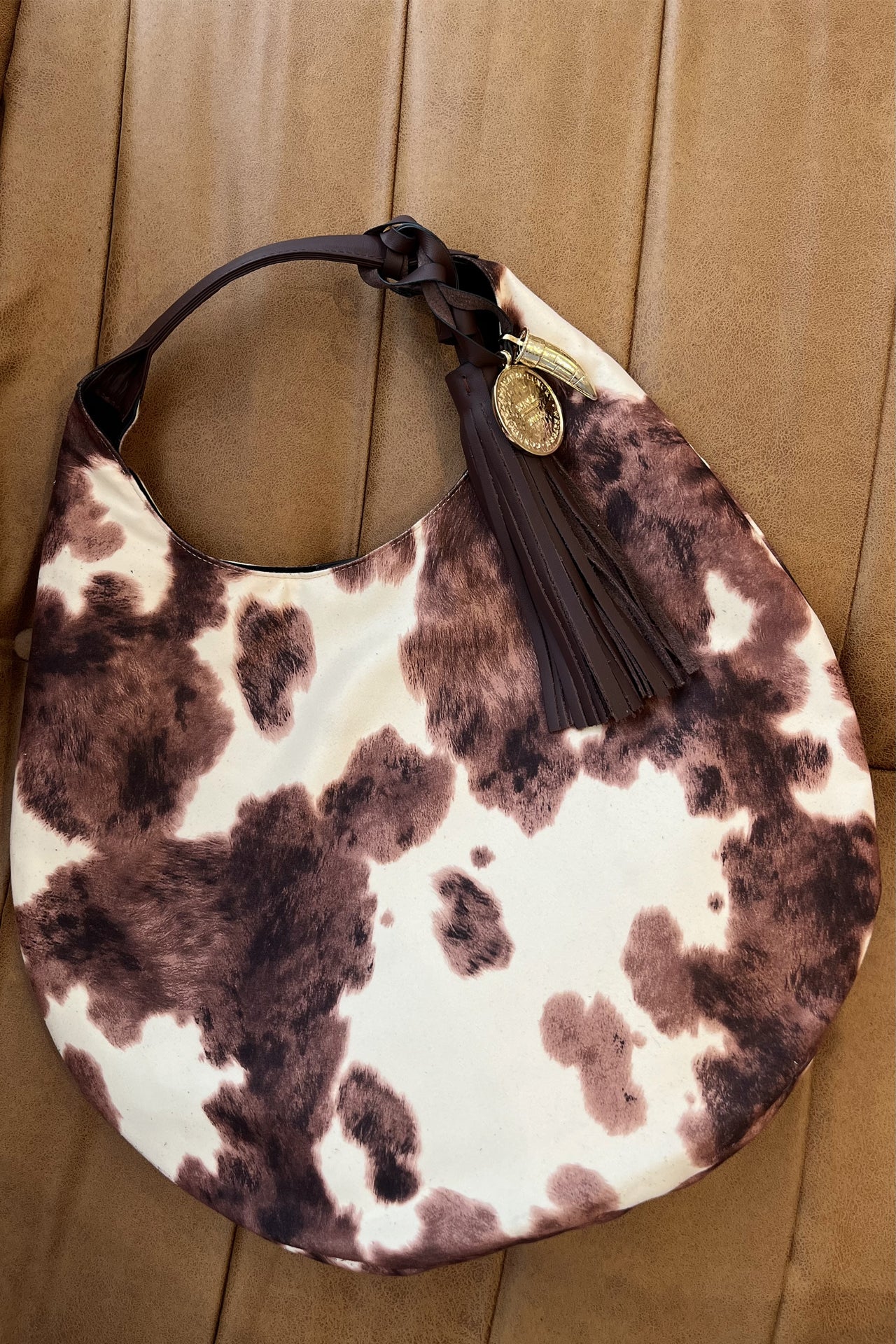 Hobo Bag Tela- Print Vaca