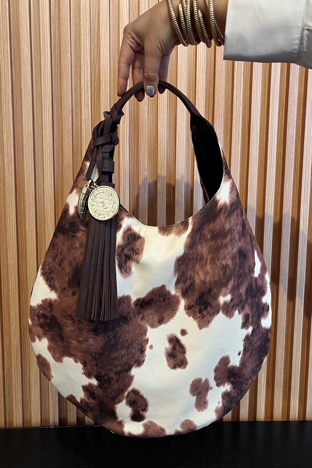 Hobo Bag Tela- Print Vaca