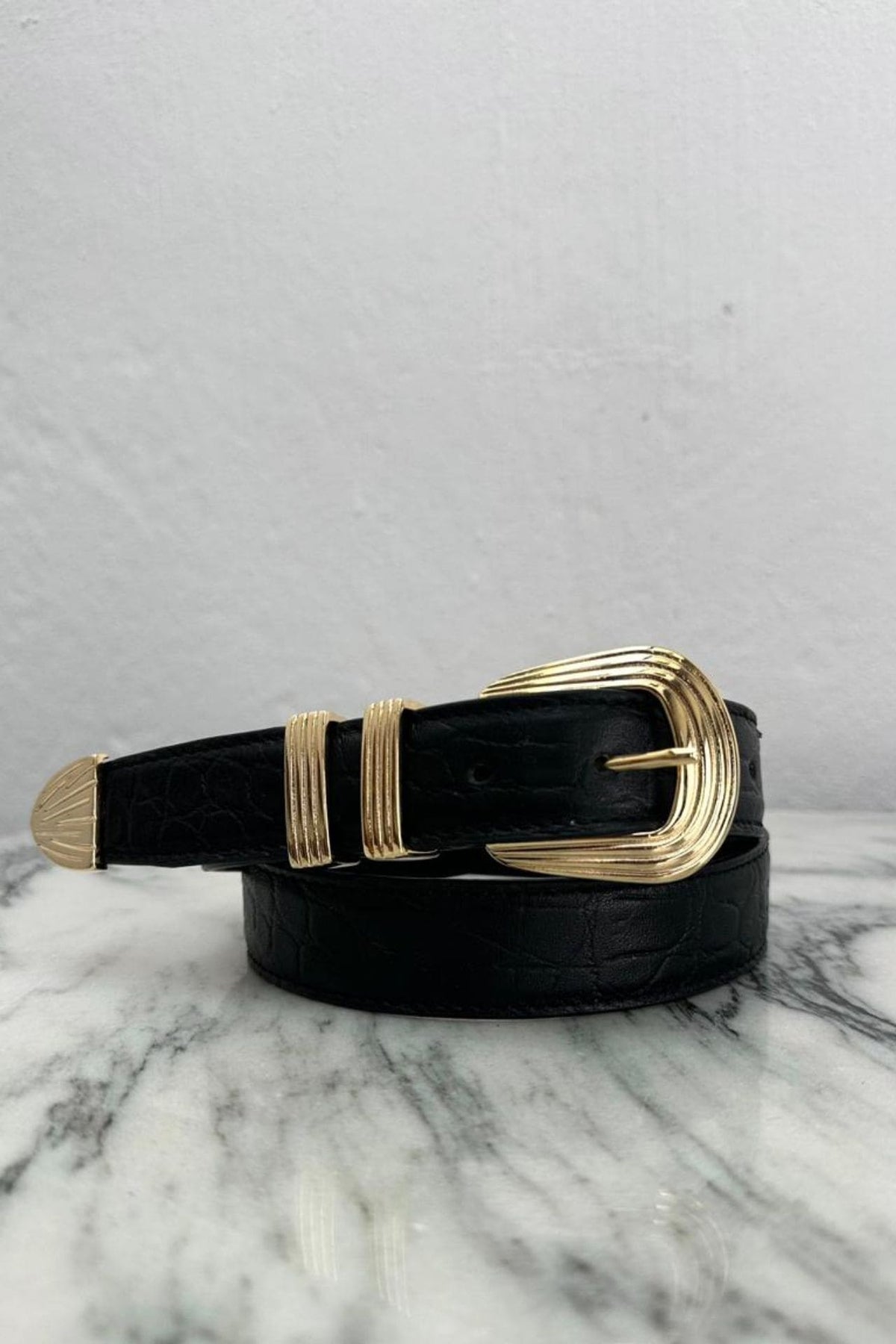Cinturón - Negro Croco 1