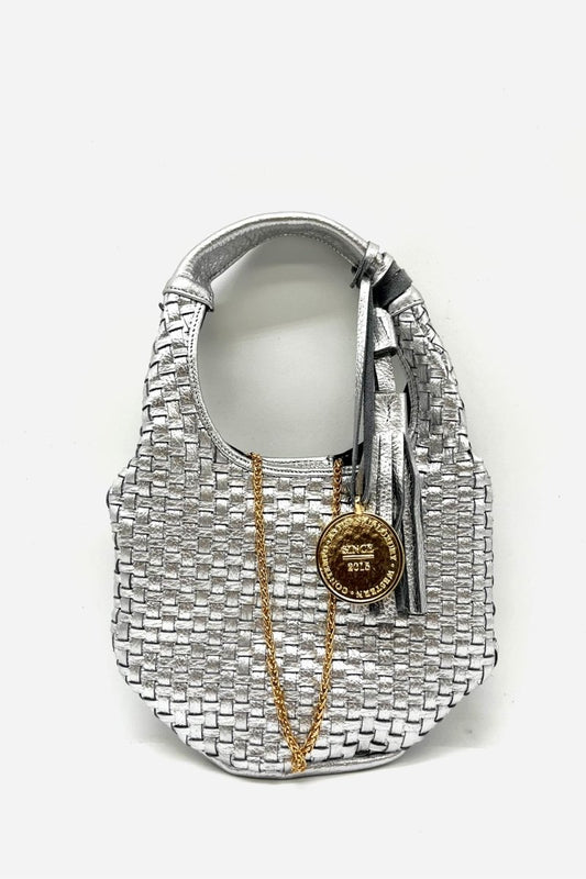 Hobo Bag Petit Tejida - Plata - Carolina Crowley Collection