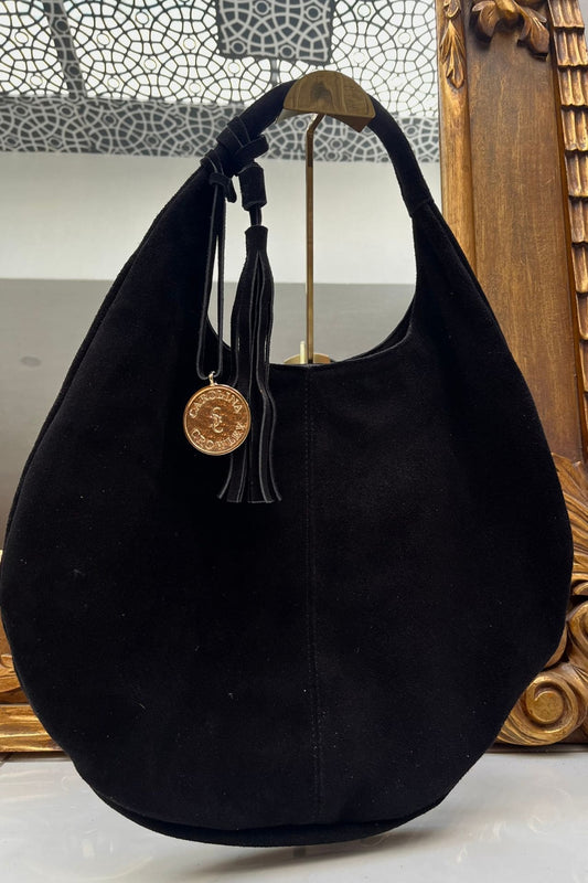Hobo Bag Gamuza - Negro