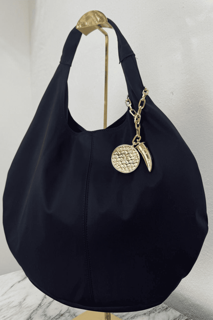Hobo Bag Gabardina - Azul Marino