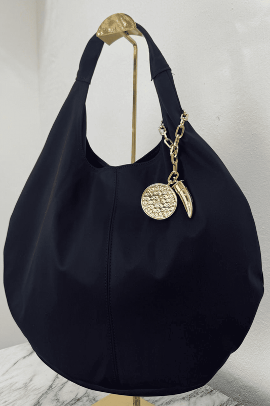 Hobo Bag Gabardina - Azul Marino