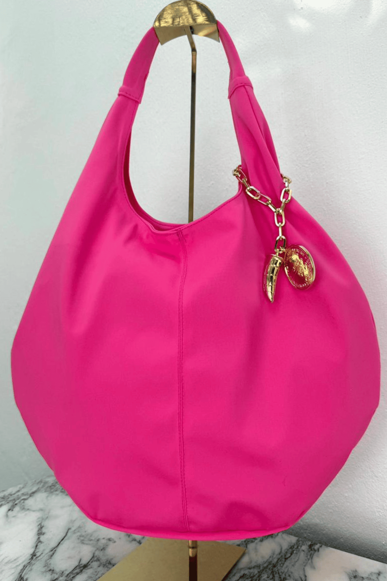 Hobo Bag Gabardina - Rosa