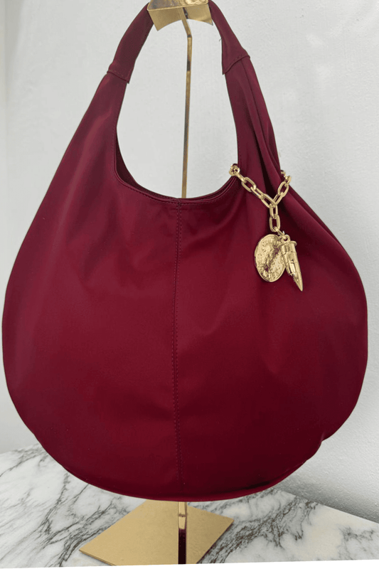 Hobo Bag Gabardina - Vino