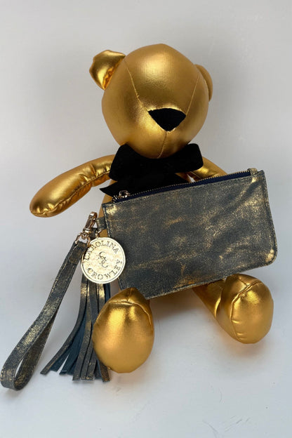 Mini Clutch - Azul / Oro