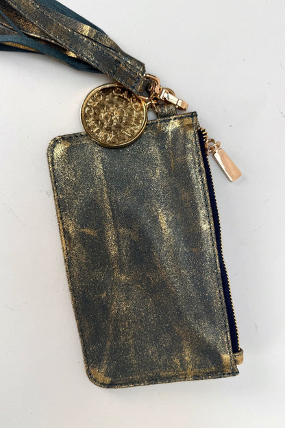 Mini Clutch - Azul / Oro