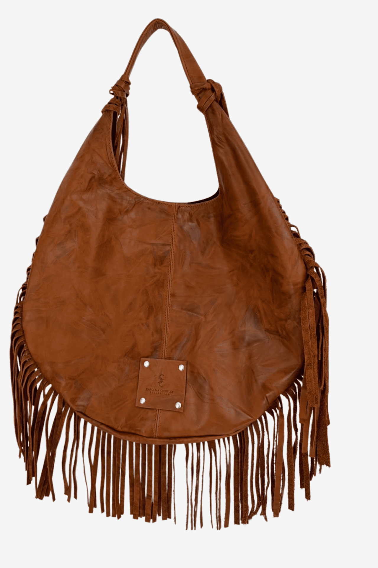 Hobo Bag Con Barbas - Camel