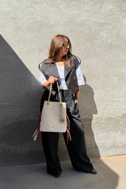 Tribeca Con Flecos - Beige