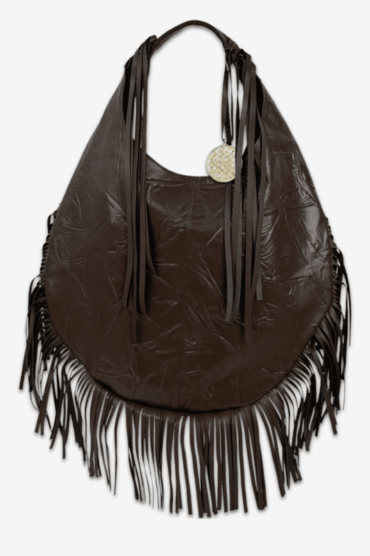 Hobo Bag Con Barbas - Moka