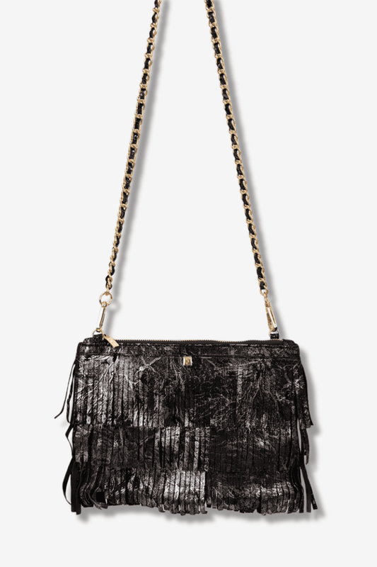 Clutch Ibiza - Negro/Plata