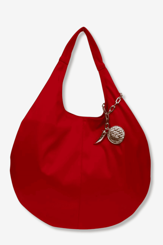 Hobo Bag Gabardina - Rojo