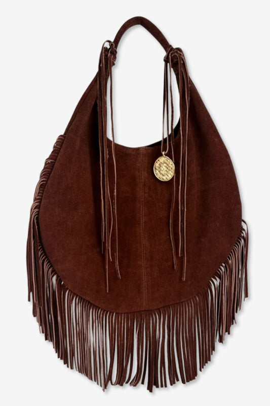 Hobo Bag Gamuza - Moka Barbas