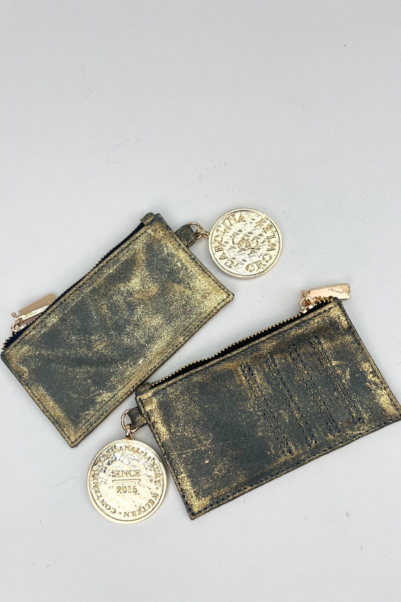 Tarjetero - Azul / Oro