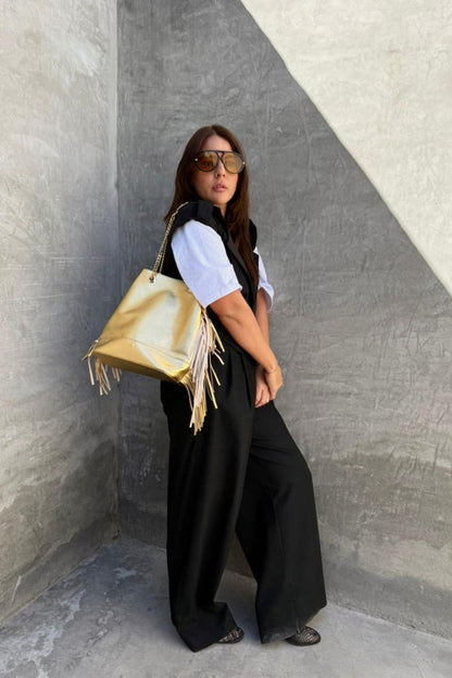 Tribeca Con Flecos - Oro