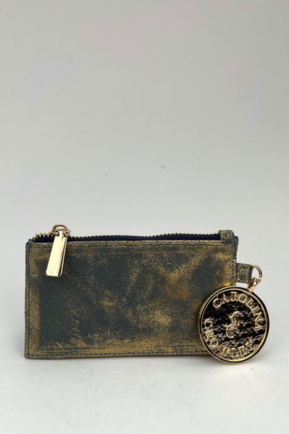 Tarjetero - Azul / Oro