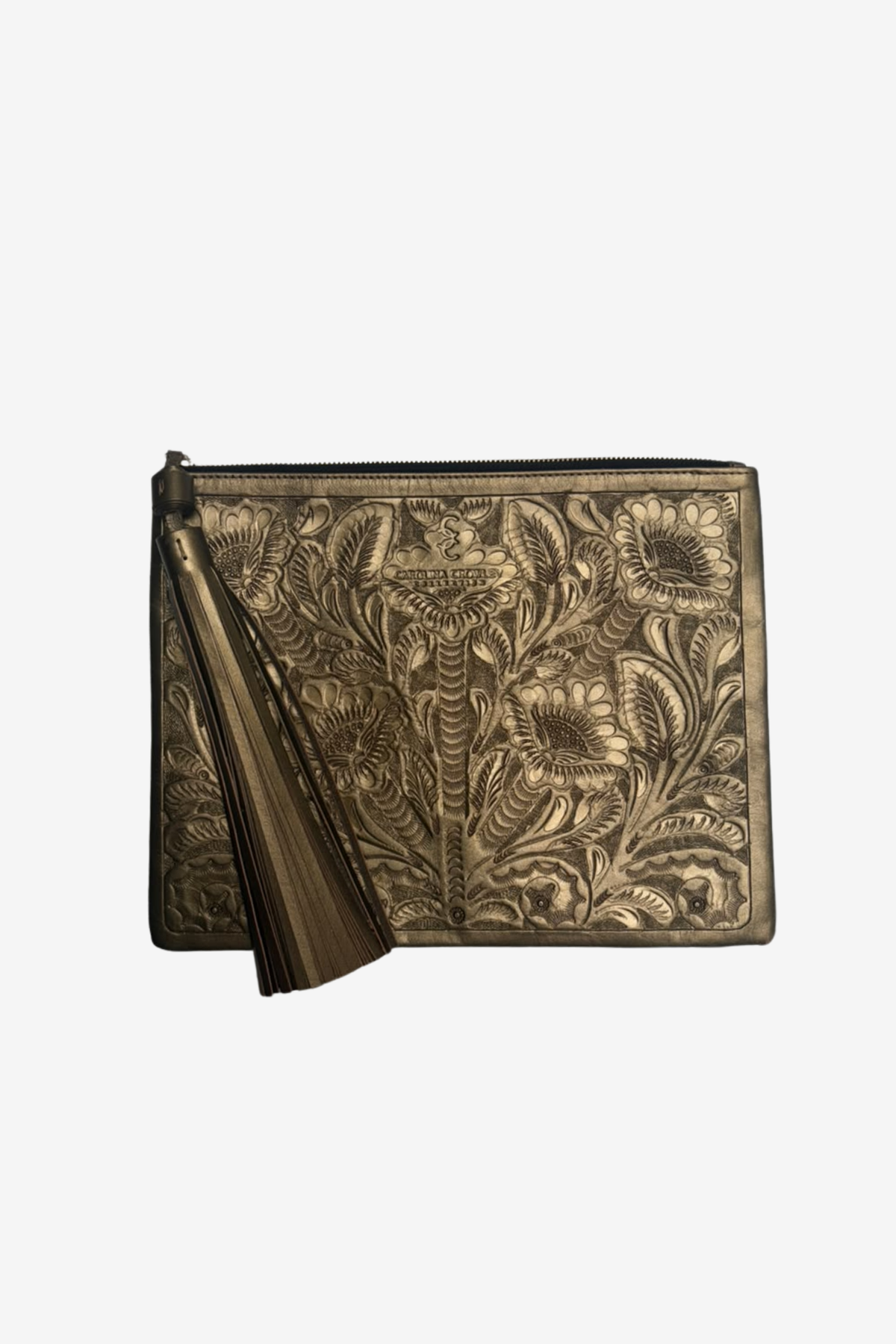 Clutch Cincelado - Ocre