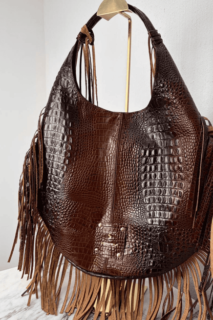 Hobo Bag Croco - Moka Barbas