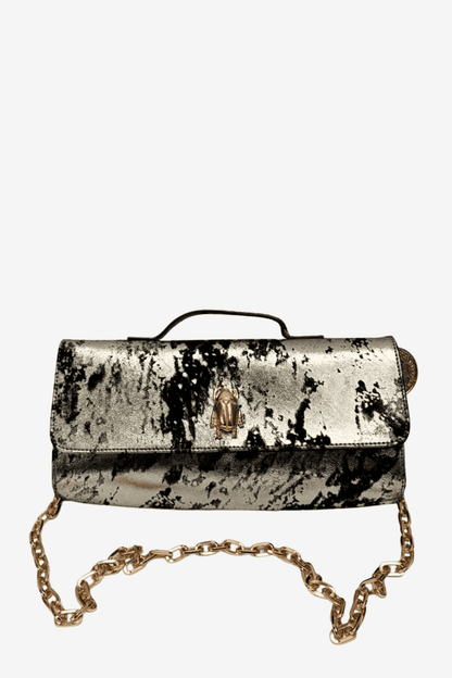 Clutch Amore - Plata/Negro Escarabajo