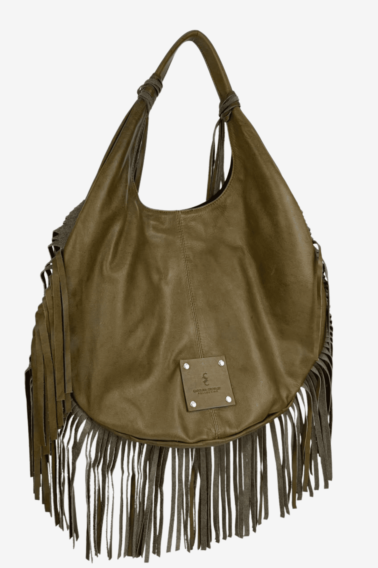 Hobo Bag Con Barbas - Verde Olivo