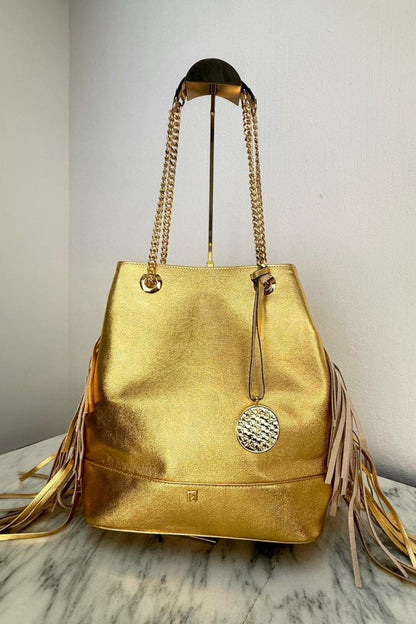 Tribeca Con Flecos - Oro