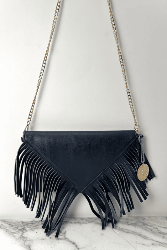 Icon Clutch Con Barbas - Azul Metálico