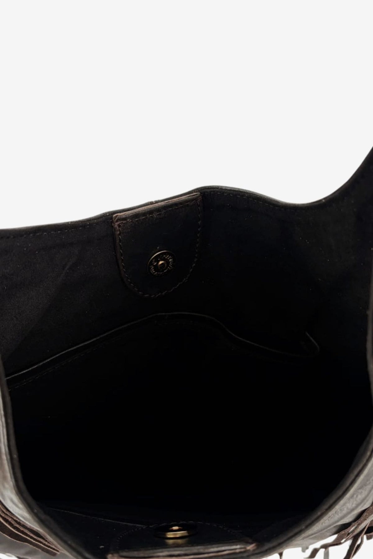 Hobo Bag Con Barbas - Moka Oscuro