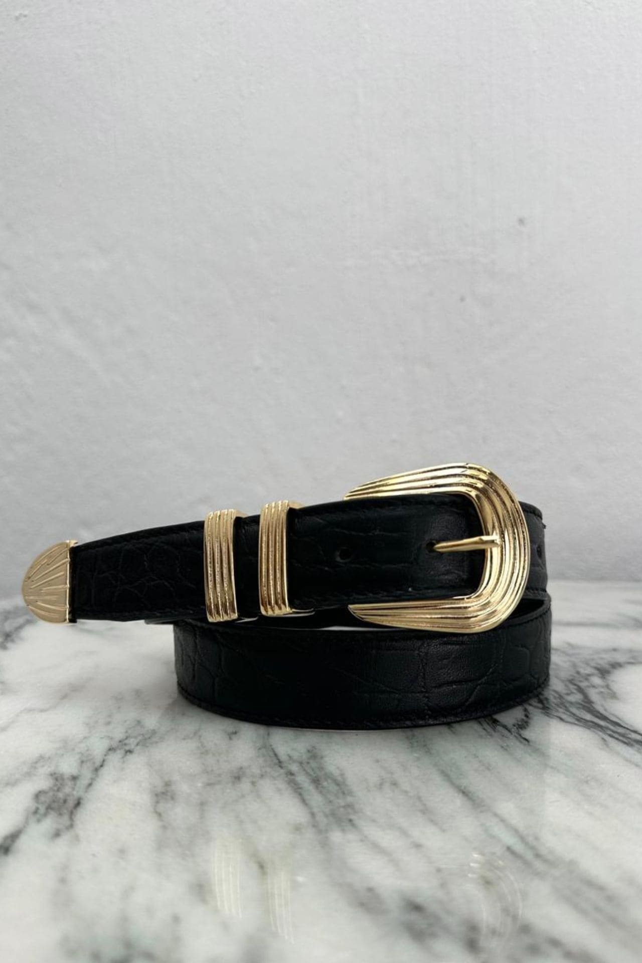 Cinturón - Negro Croco 1