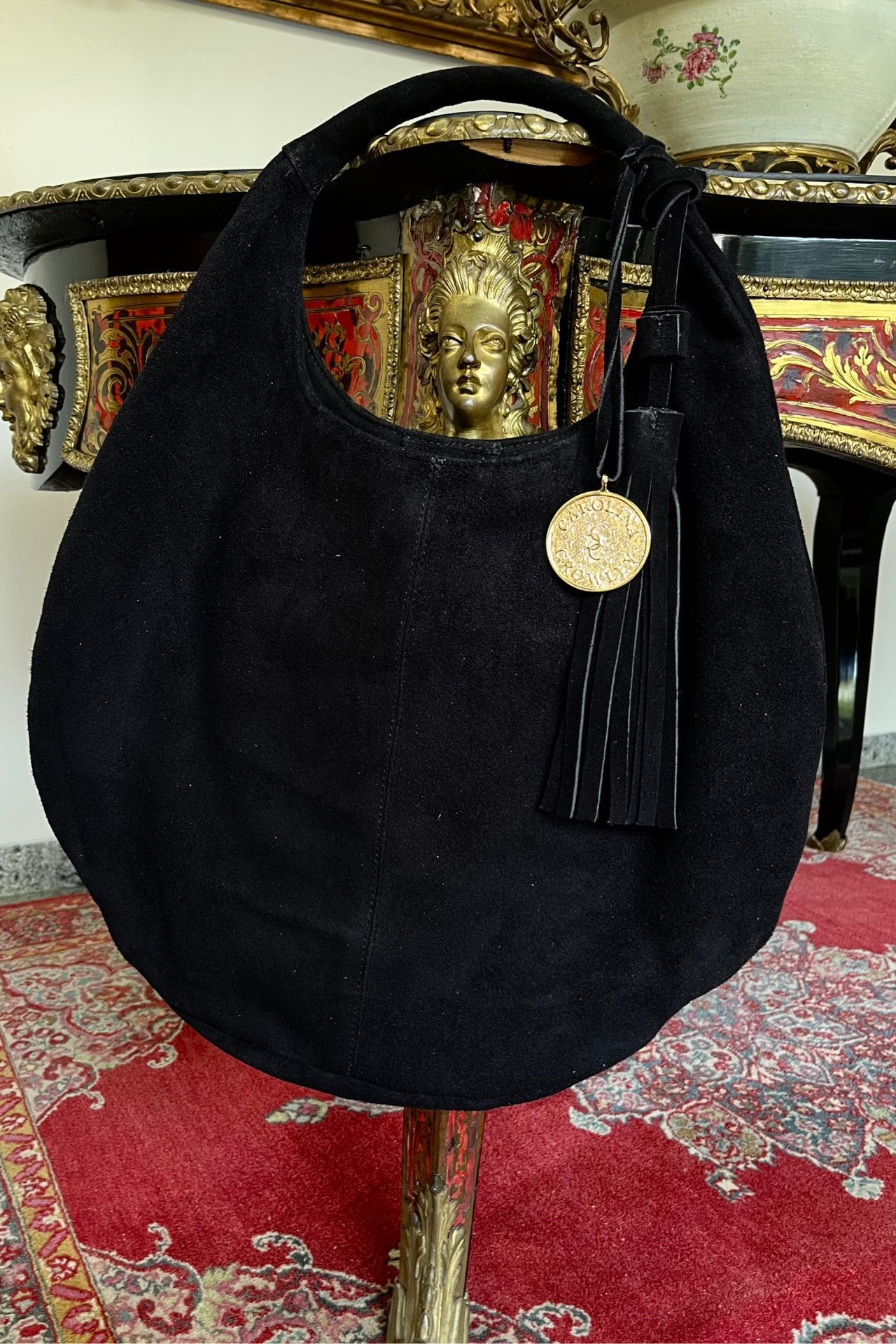Hobo Bag Gamuza - Negro