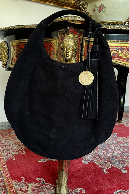 Hobo Bag Gamuza - Negro