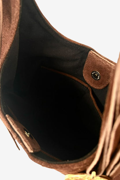Hobo Bag Gamuza - Moka Barbas