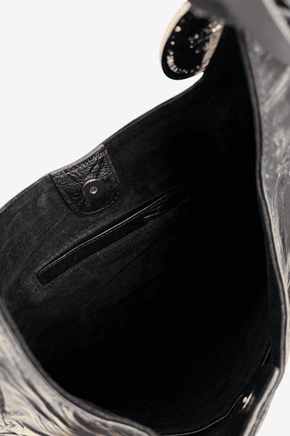 Hobo Bag Con Barbas - Negro