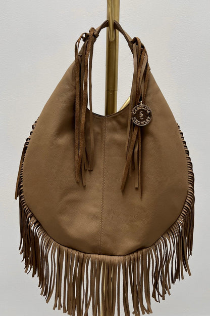 Hobo Bag Con Barbas - Capuchino