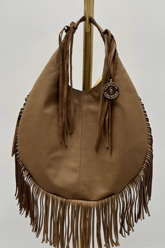 Hobo Bag Con Barbas - Capuchino