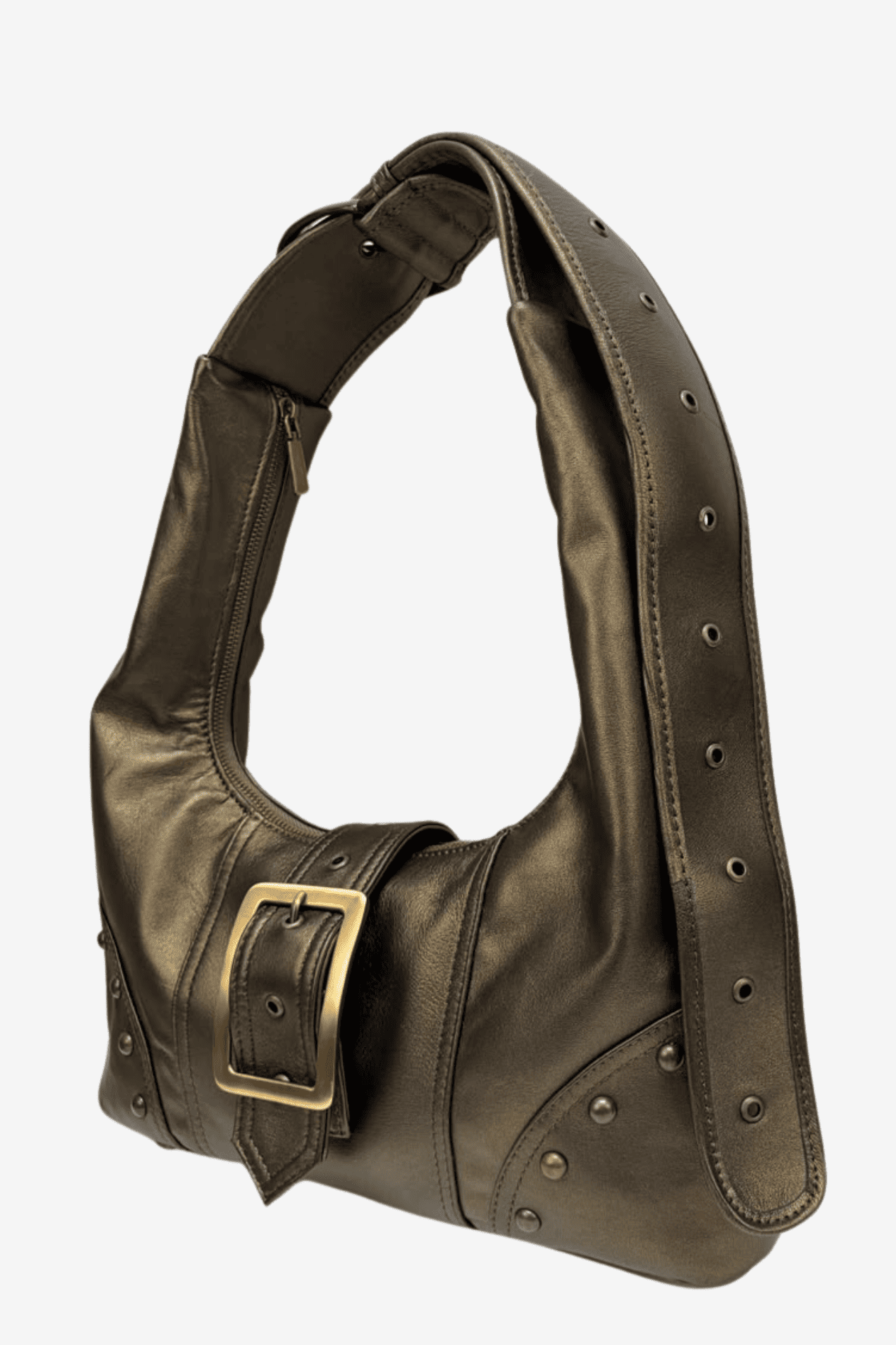 Buckle Bag - Olivo Metálico