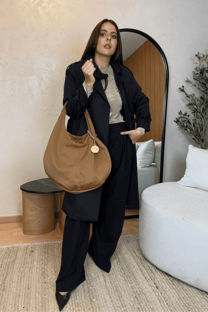 Hobo Bag Gabardina - Camel