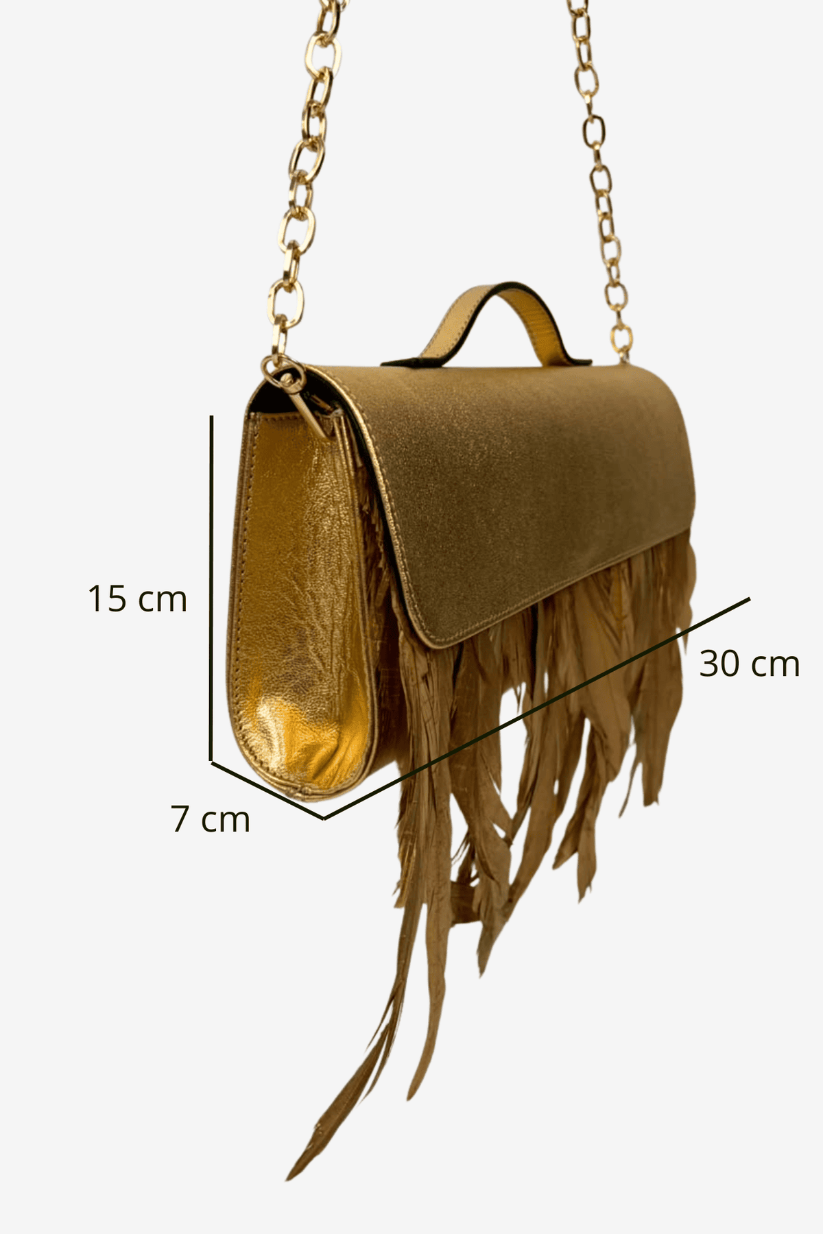 Feather Clutch - Oro