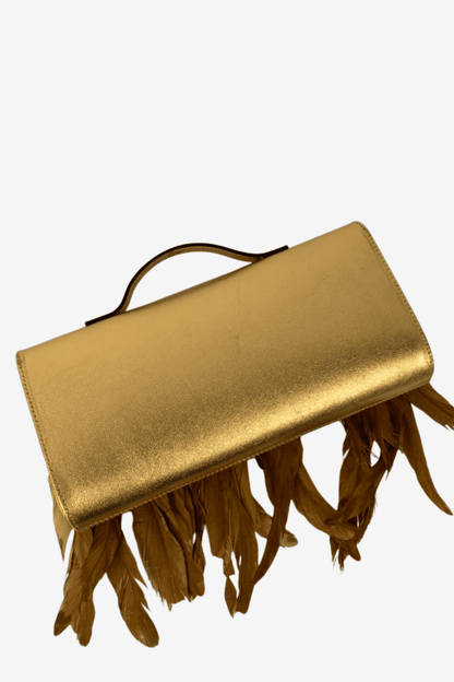 Feather Clutch - Oro