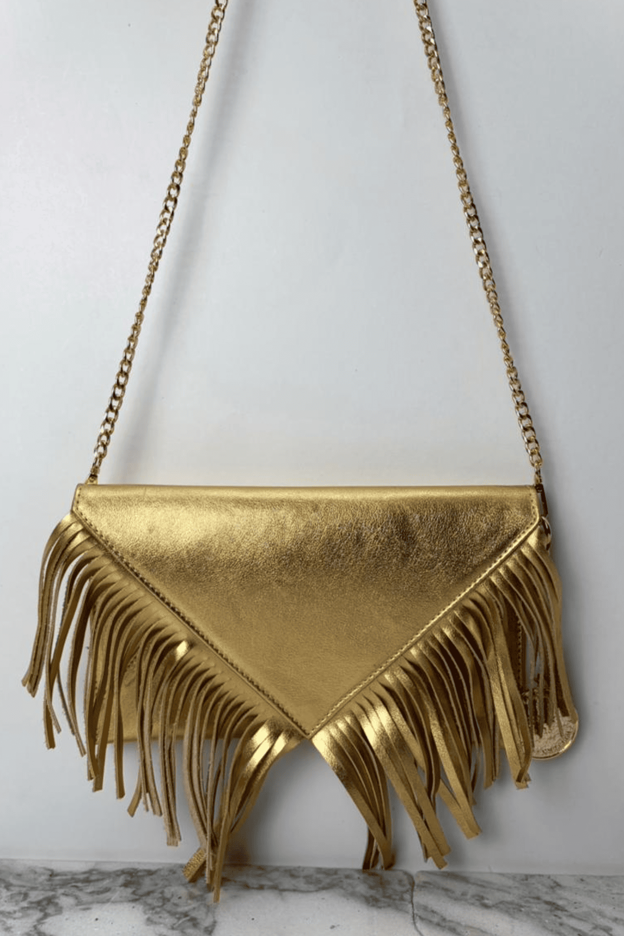 Icon Clutch Con Barbas - Oro