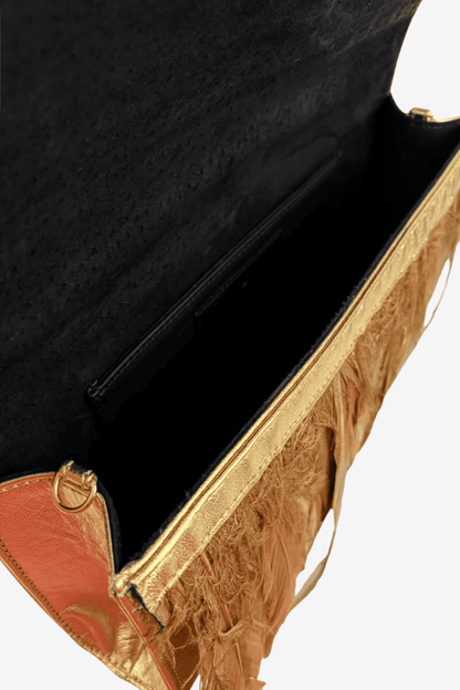 Feather Clutch - Oro
