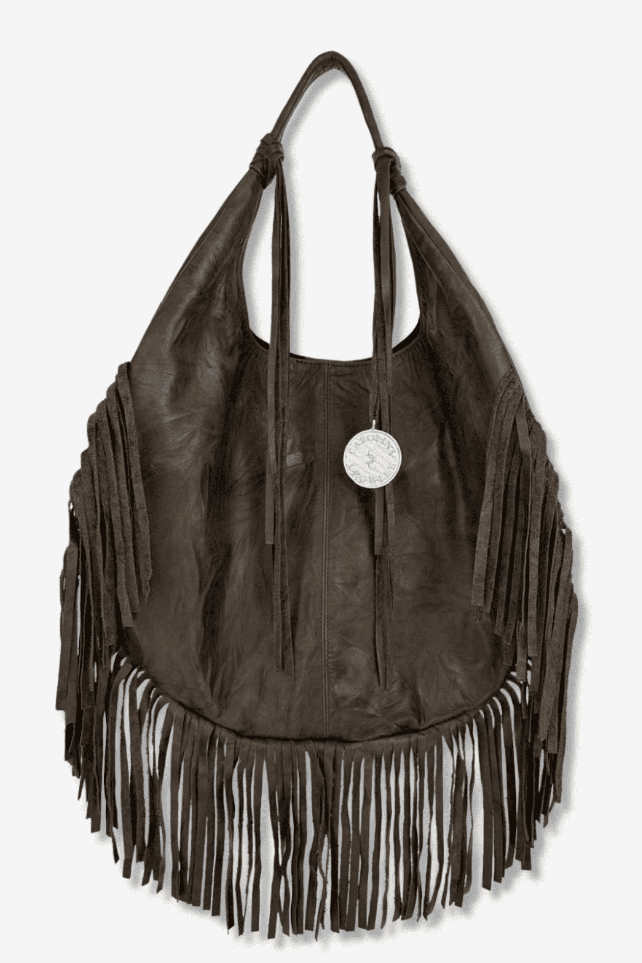 Hobo Bag Con Barbas - Moka
