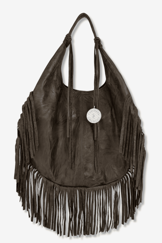 Hobo Bag Con Barbas - Moka