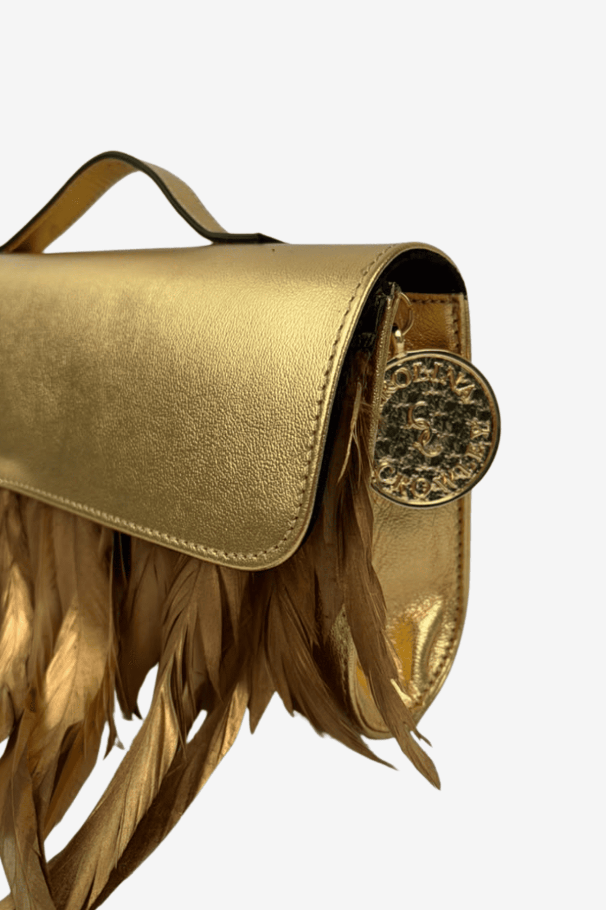 Feather Clutch - Oro