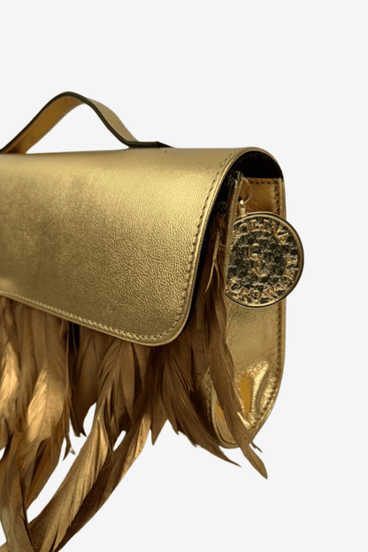 Feather Clutch - Oro