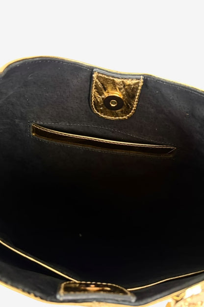 Hobo Bag Con Barbas - Oro
