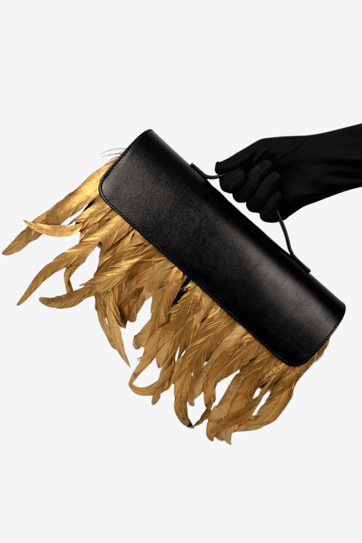 Feather Clutch - Negro
