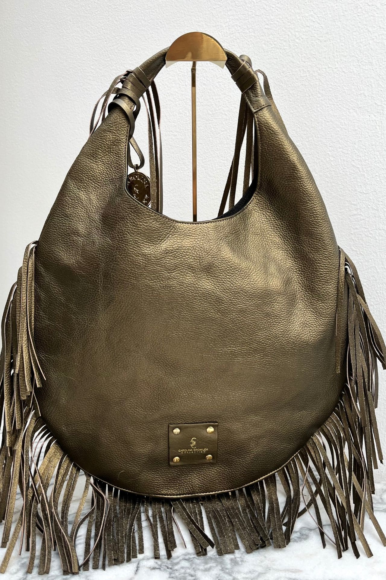 Hobo Bag Cincelada - Ocre Barbas