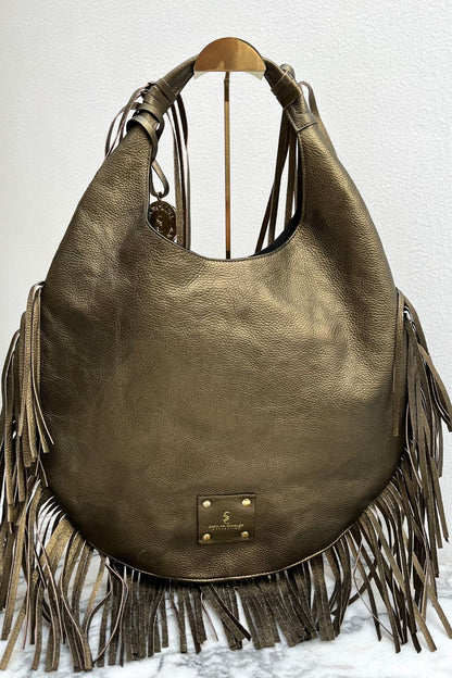 Hobo Bag Cincelada - Ocre Barbas