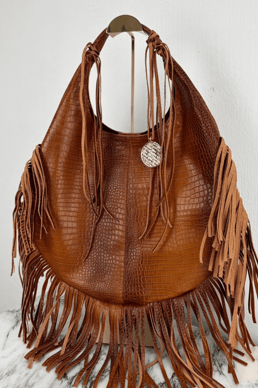 Hobo Bag Croco - Camel Barbas